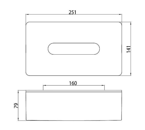 Контейнер для салфеток emco Loft черный 0557 134 00