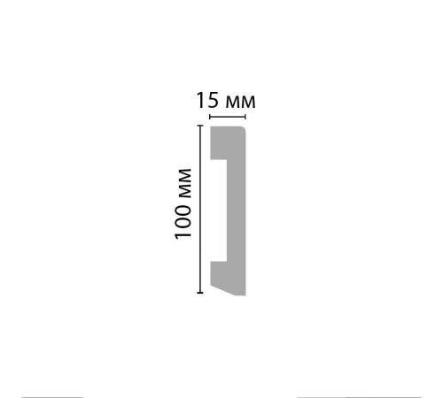 Плинтус напольный DECOMASTER A036 100х16х2000 мм A036