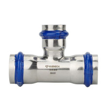 Тройник раструбный переходный Varmega Inox Press 22х18х22 мм VM719221822