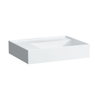 Раковина Laufen Kartell 60x46x12 см без отверстия без перелива полка слева белая 8.1033.5.000.112.1