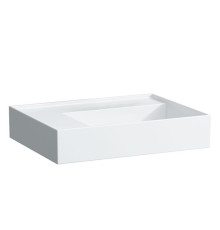 Раковина Laufen Kartell 60x46x12 см без отверстия без перелива полка слева белая 8.1033.5.000.112.1