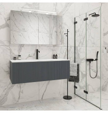 Комплект мебели для ванной Tiffany World Shape 122x52 см подвесной серый матовый SHAP120-G/548001 RAL 7016