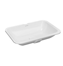 Раковина встраиваемая снизу Kerama Marazzi Plaza 54.5x38 см без отверстия белый глянцевый PLR.wbu.55