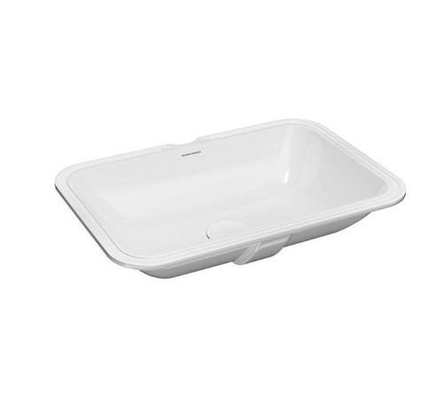 Раковина встраиваемая снизу Kerama Marazzi Plaza 54.5x38 см без отверстия белый глянцевый PLR.wbu.55