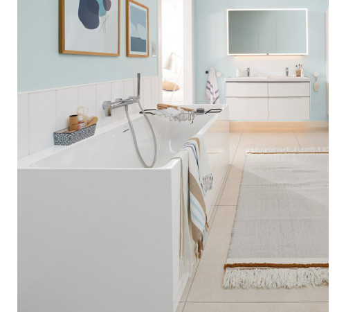 Ванна встраиваемая Villeroy & Boch Subway 3.0 180х80 см Quaryl с ножками и сливом-переливом UBQ180SBW2DV-01