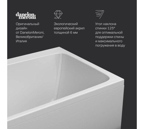Ванна акриловая AM.PM Func 170x75 см W84A-170-075W-A