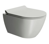 Унитаз подвесной безободковый GSI Pura 500x360 мм Swirlflush Cenere Matte 8816FR517