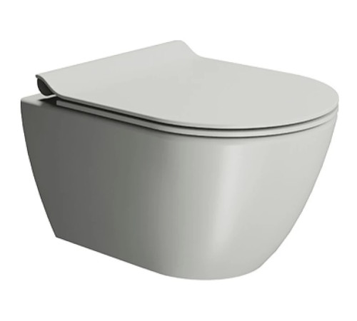 Унитаз подвесной безободковый GSI Pura 500x360 мм Swirlflush Cenere Matte 8816FR517