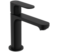 Смеситель для раковины Hansgrohe Rebris S 110 со сливным гарнитуром черный матовый 72517670