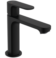 Смеситель для раковины Hansgrohe Rebris S 110 со сливным гарнитуром черный матовый 72517670
