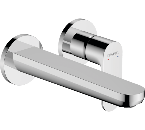 Смеситель для раковины Hansgrohe Rebris S настенный на 2 отверстия излив 200 мм хром 72528000