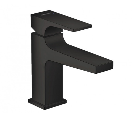 Смеситель для раковины Hansgrohe Metropol 89 мм клапан Push-Open черный матовый 32500670