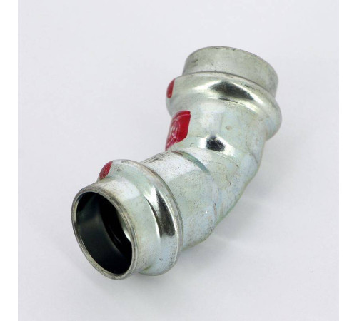 Угол пресс 45° Viega Prestabo 18 мм оцинкованная сталь 558277