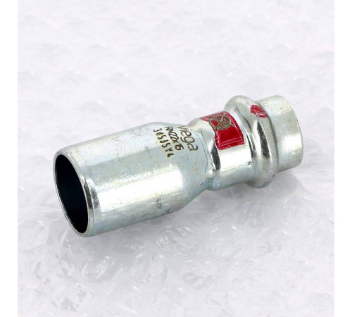 Муфта-вставка пресс из оцинкованной стали Viega Prestabo 22х15 мм 558505