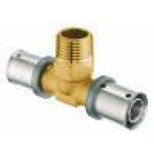 Тройник пресс FAR 26х3-1 НР-26х3 мм латунный 4913 2602