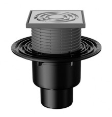 Трап Fachmann T 310.0 SNsP 122x122 мм вертикальный выпуск 50/75/110 мм сухой сифон 04.055