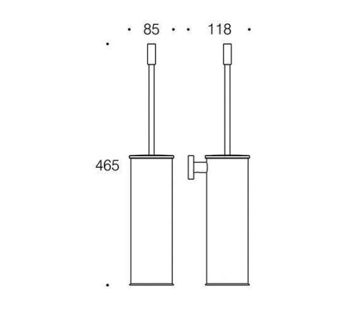 Ершик для туалета подвесной Colombo Design Plus белый матовый W4962.BM