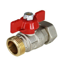 Кран шаровой Everline 1 НР-ВР бабочка с накидной гайкой EV104201