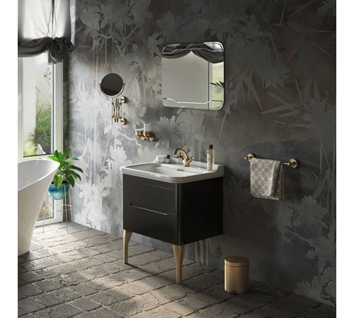 Комплект подвесной мебели Kerasan Waldorf 80 см с 2 ящиками черный матовый 4141K1bi/cr / 925631