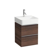 Тумба с раковиной Laufen Space 43.5х38.5х52 см подвесная 2 ящика темный вяз 8.1528.1.000.104.1 / 4.1010.2.160.103.1