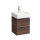 Тумба с раковиной Laufen Space 43.5х38.5х52 см подвесная 2 ящика темный вяз 8.1528.1.000.104.1 / 4.1010.2.160.103.1
