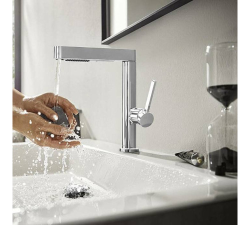Смеситель для раковины Hansgrohe Finoris на 1 отверстие с донным клапаном Push-Open хром 76063000