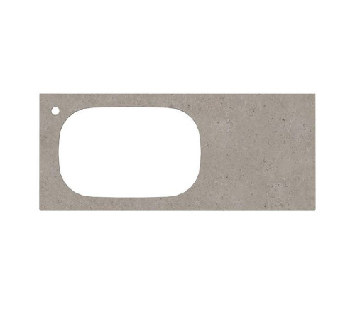Столешница Kerama Marazzi Magica Риккарди 120 см для встраиваемых раковин 1 отверстие серый матовый MA.2.1.SG519920R\120
