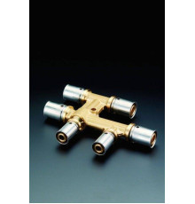 Крестовина прессовая TECEflex 16x16x16 мм латунь в кожухе 1514653