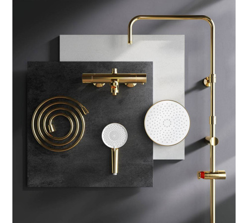 Душевая система AM.PM X-Joy с термостатом золото F0785A599