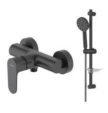Набор для душа 2 в 1 Aquatek Оберон (AQ1260MB+AQ2014MB) матовый черный AQ1232MB
