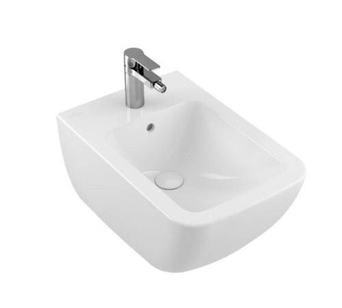 Биде подвесное Villeroy & Boch Venticello 375х560х285 мм CeramicPlus альпийский белый 441100R1
