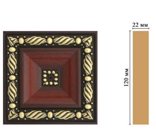 Вставка декоративная Decomaster D208-52 120x120x22 мм D208-52