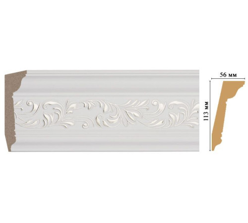 Плинтус потолочный DECOMASTER 129D-60 113х56х2400 мм 129D-60