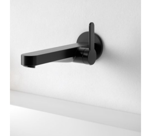 Смеситель для раковины KEUCO IXMO FLAT 59516 371301 вылет 241 мм круглая розетка чёрный матовый 59516 371301