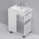 Тумба под раковину напольная AM.PM Gem 60 см 2 ящика белый глянец M90FSX06022WG32