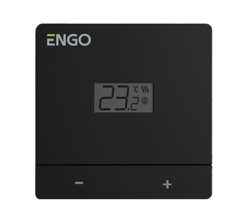 Терморегулятор непрограммируемый ENGO Controls EASY230B накладной 230 В черный EASY230B