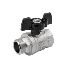 Кран шаровой ELSEN Strong T 1 НВ ручка-бабочка латунь EV10.2201