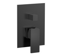 Смеситель встраиваемый AQUAMET Savona на 2 потр. с внутр. частью черный матовый AQM8808MB