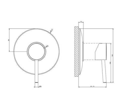 Смеситель для душа встраиваемый Gessi Emporio Via Tortona на 1 выход хром 18761#031