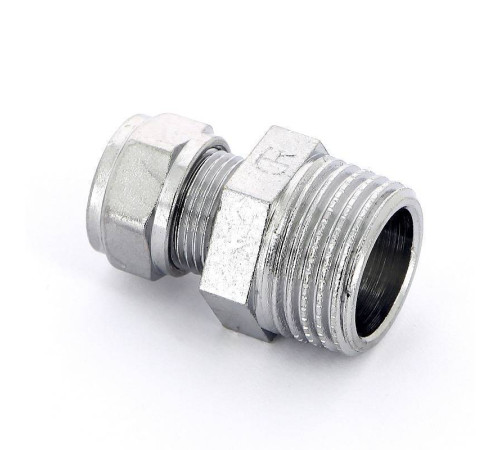 Муфта обжимная Tiemme хромированная 10х1/2 НР 1130024