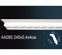 Карниз потолочный полиуретановый Perfect AA085 с рисунком 54x41x2400 мм AA085