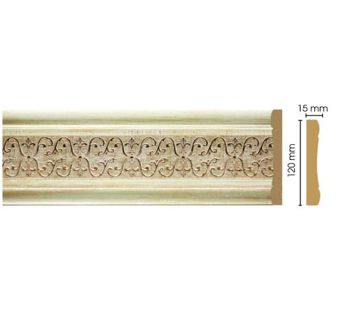 Молдинг DECOMASTER 162-281 120х15х2400 мм 162-281