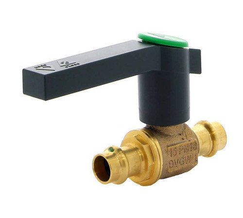 Кран шаровый пресс Viega Easytop 2275 бронза DN15 15 мм 475857