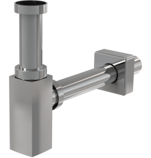 Сифон для умывальника Alca Plast A401 цельнометаллический квадратный A401