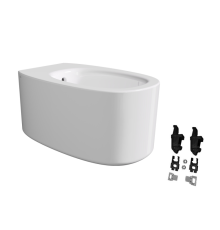 Биде подвесное Ceramica Alice Idilla 350x550x235 мм с набором креплений белый 48130101SET