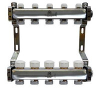 Коллекторный блок Gekon 1x3/4 EK 5 выходов с расходомерами GK 75105