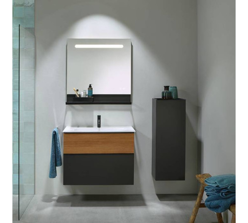 Комплект мебели Burgbad Fiumo 82х49х61 см Tectona/Graphit SFXN082F3958FOT52G0200C0001