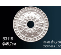 Розетка потолочная под люстру Perfect B3119 полиуретановая с орнаментом 509 мм B3119