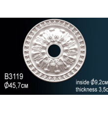Розетка потолочная под люстру Perfect B3119 полиуретановая с орнаментом 509 мм B3119