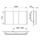 Зеркальный шкаф Keuco Somaris 120x71x12.8 см 3-дверный IP 44 14504003100